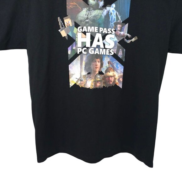 Game Pass Has PC Games Xbox T Shirt Mens XL GameStop Employee Shirt Gaming Halo - Picture 10 of 16